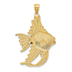 14K w/ Blue Enamel ANGELFISH Charm