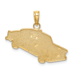 14K Enamel Taxi Charm