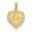 14K Love In Heart Charm