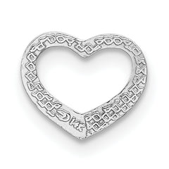 14K White Gold Mini Floating Heart Slide