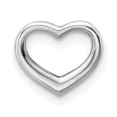 14K White Gold Mini Floating Heart Slide