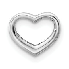 14K White Gold Mini Floating Heart Slide
