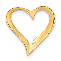 14K Large Floating Heart Slide