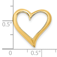 14K Large Floating Heart Slide