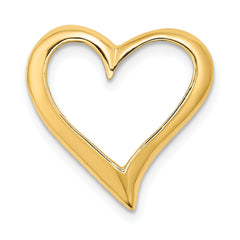 14K Large Floating Heart Slide
