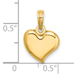 14K Polished Teardrop Heart Charm