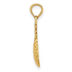 14K Textured Pineapple Charm