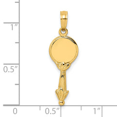 14K 3-D Hand Mirror Charm