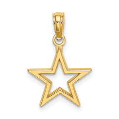 14K Cut-out Star Charm