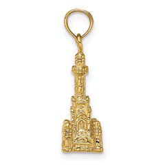 14K 3D Chicago Water Tower Charm