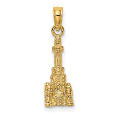 14K 3D Chicago Water Tower Charm