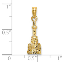 14K 3D Chicago Water Tower Charm