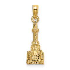 14K 3D Chicago Water Tower Charm