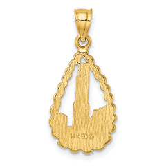 14K Chicago Skyline/Willis Tower Teardrop Charm