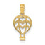 14K Cut-Out Flat Hot Air Balloon Charm