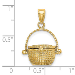 14K 3-D Moveable Nantucket Basket Charm