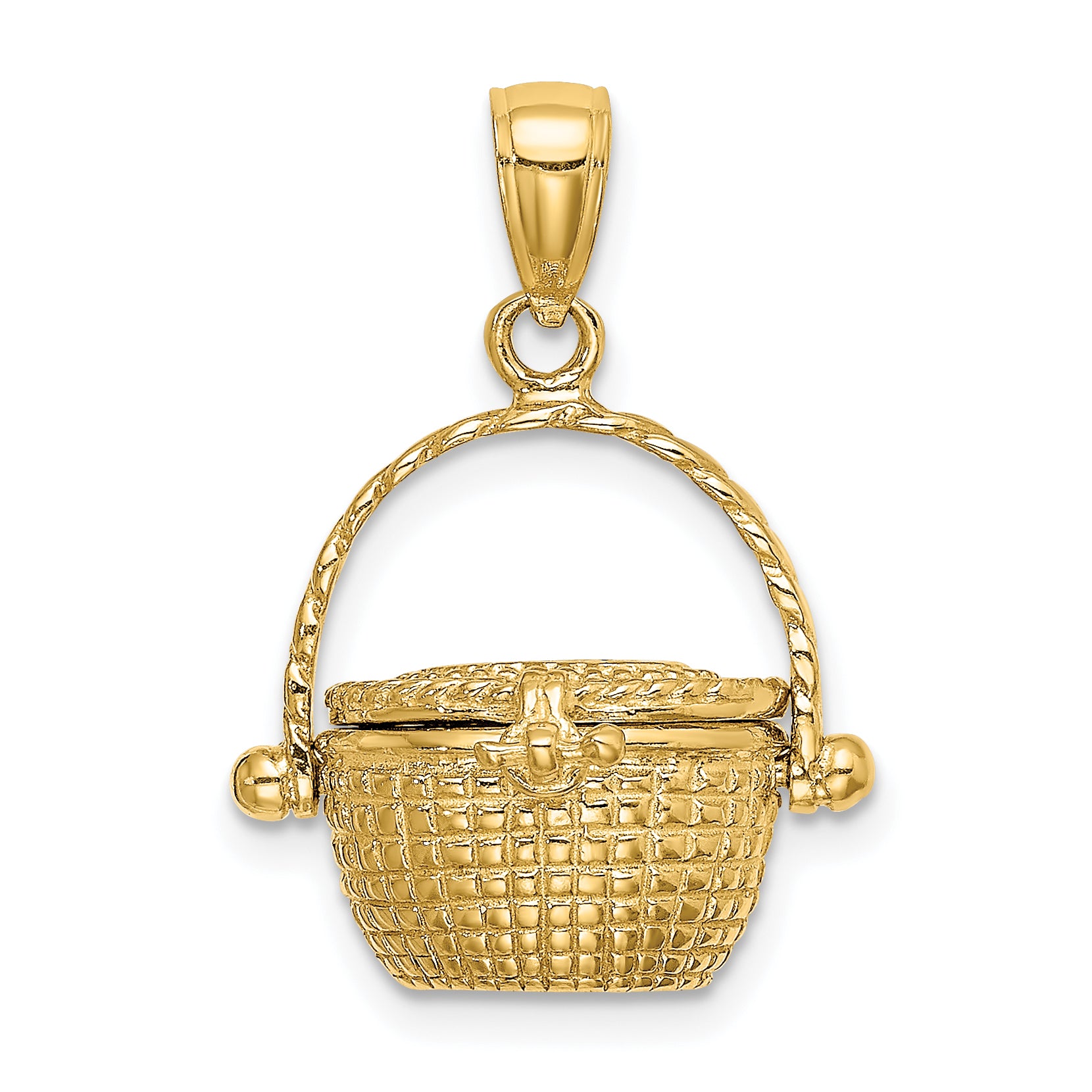 14K 3-D Moveable Nantucket Basket Charm