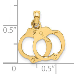 14K 2-Piece Handcuffs Charm