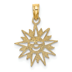 14K Smiling Sun Charm