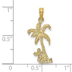 14K Palm Tree w/ Cactus Charm