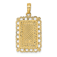 14K King Playing Card Charm