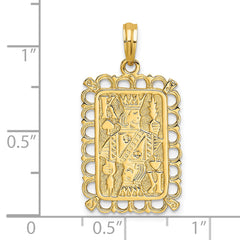 14K King Playing Card Charm