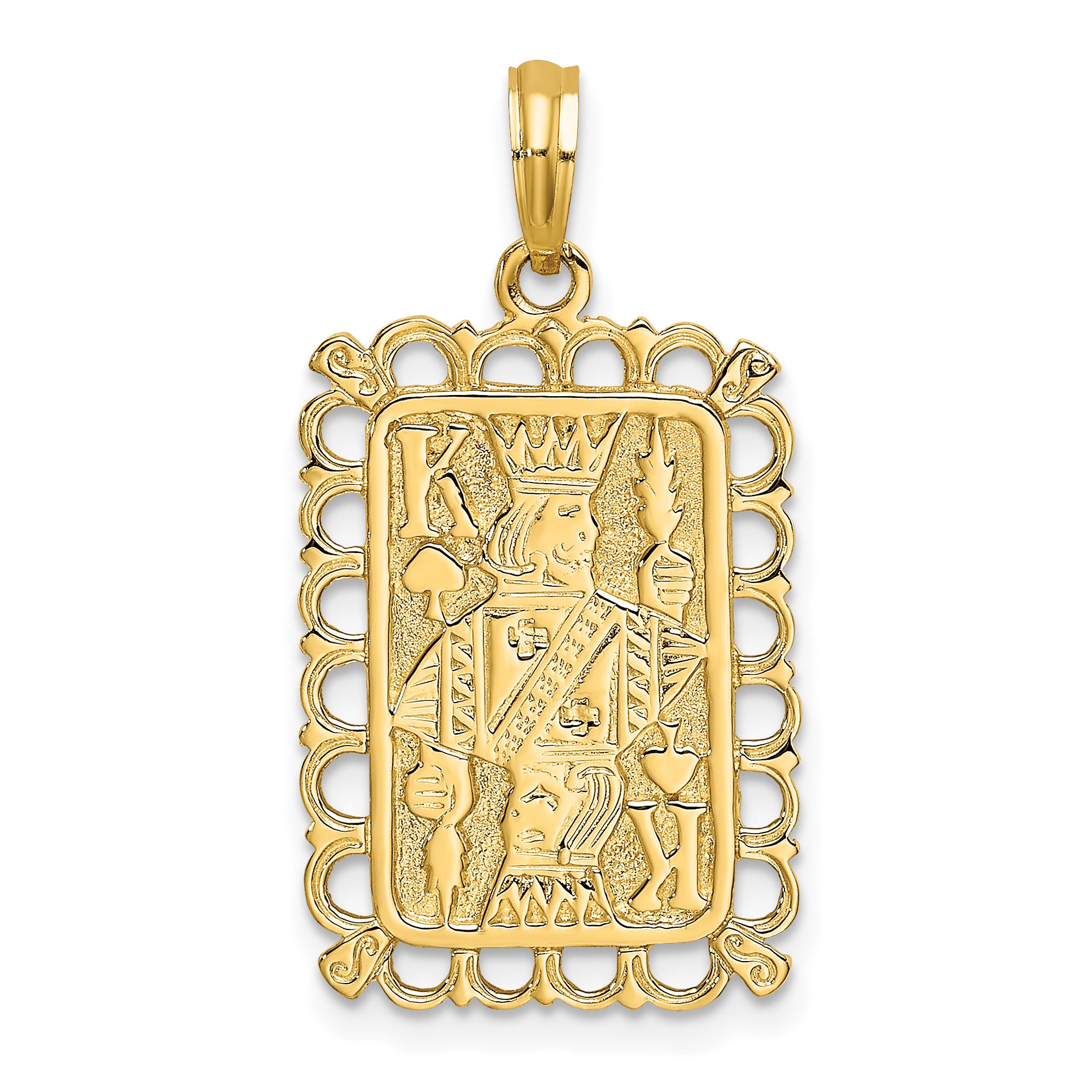 14K King Playing Card Charm