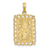 14K King Playing Card Charm
