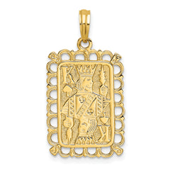 14K King Playing Card Charm