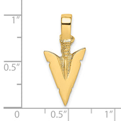 14K 3-D Arrowhead Charm