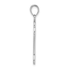 14K White Gold Cut-Out Polished Dog Bone Charm