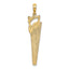 14K 3-D Flat Hand Saw Charm