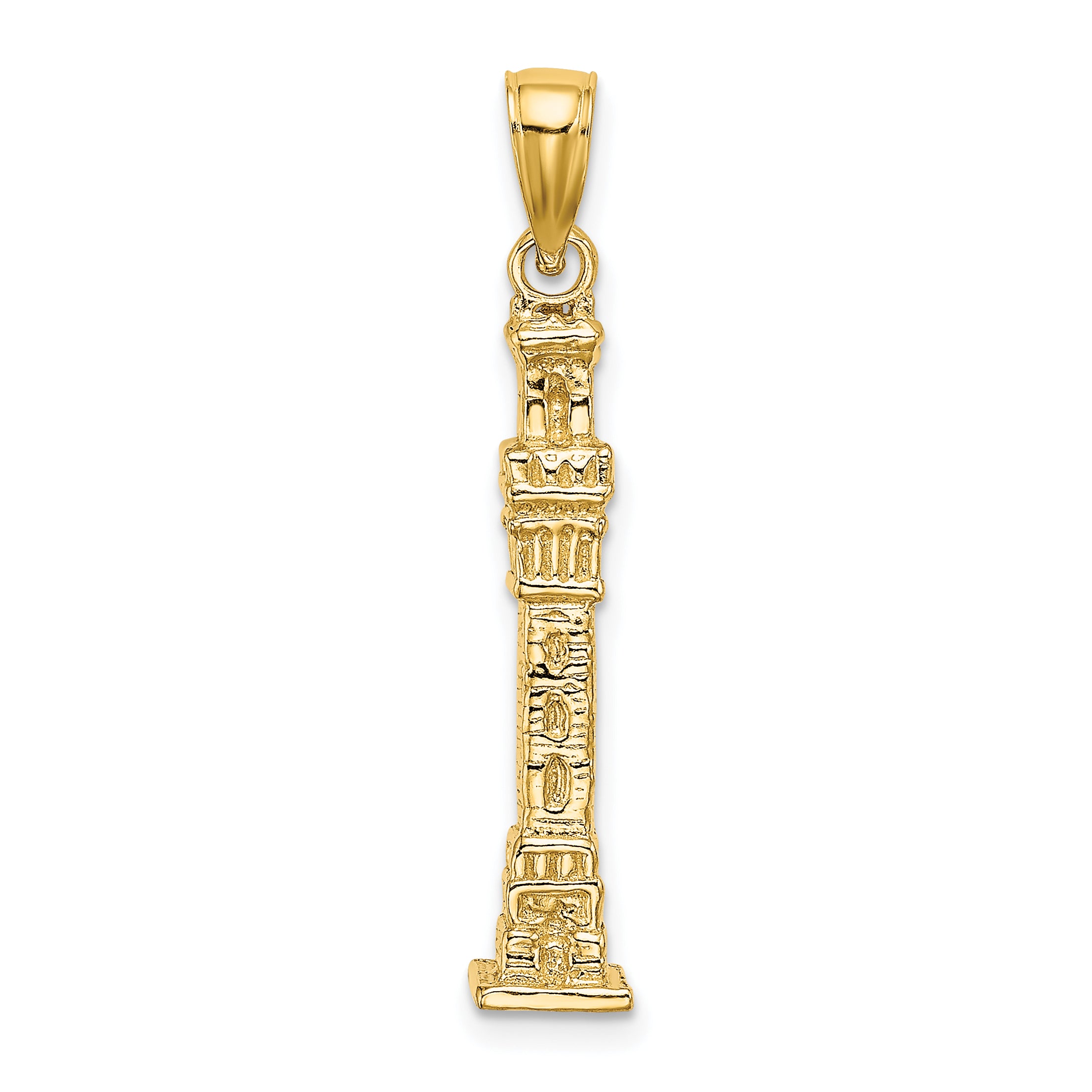 14K 3D Pilgrim Memorial Monument Charm