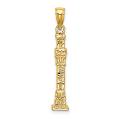 14K 3D Pilgrim Memorial Monument Charm