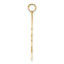 14K Polished Textured Upright Bass Charm