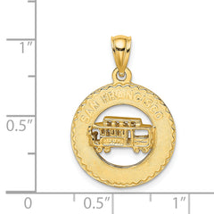 14K SAN FRANCISCO w/Cable Car Charm