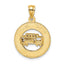 San Francisco Cable Car Charm in 14K Yellow Gold, 25mm Textured - Sophia Jewelers
