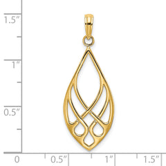 14K Celtic Knot Teardrop Charm