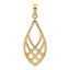 Celtic Knot Teardrop Charm in 14K Yellow Gold, 31mm - Sophia Jewelers