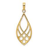 14K Celtic Knot Teardrop Charm