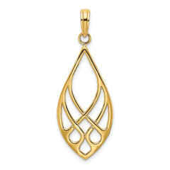 14K Celtic Knot Teardrop Charm
