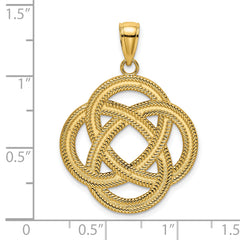 14K Large Celtic Eternity Knot Circle Charm