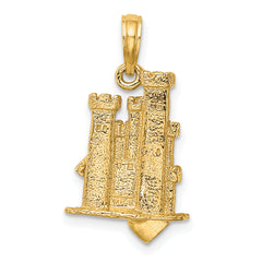 14K 3-D Sand Castle w/ Shovel Charm