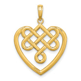 14K Large Celtic Knot Heart Charm
