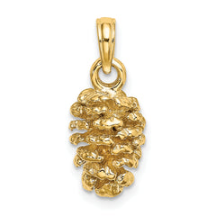 14K 3D Pinecone Charm