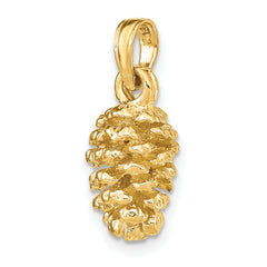 14K 3D Pinecone Charm