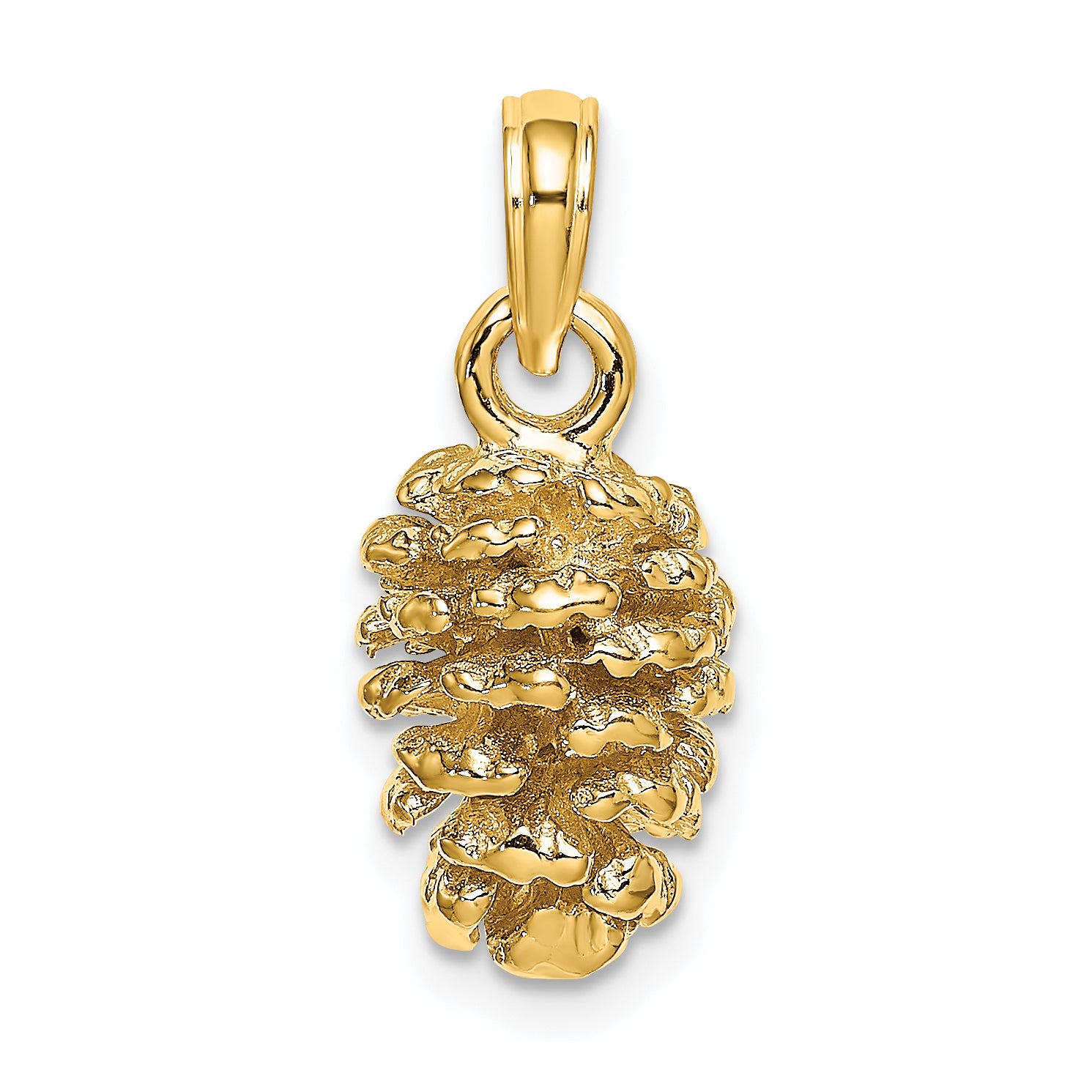 14K 3D Pinecone Charm