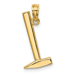 14K 3-D Hammer Charm