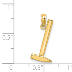 14K 3-D Hammer Charm