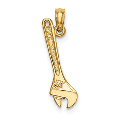 14K 3-D Adjustable Wrench Charm